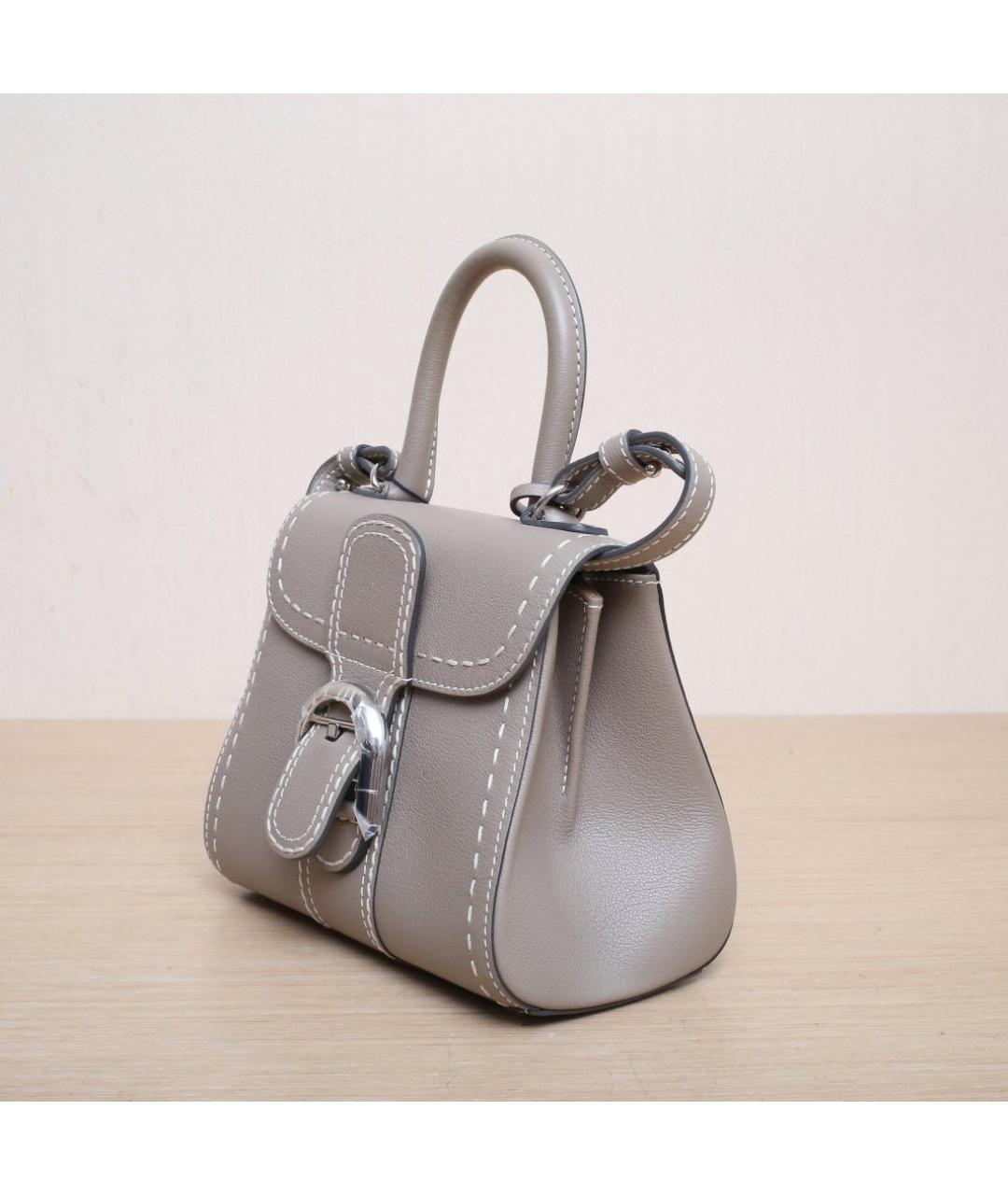 DELVAUX Серая кожаная сумка через плечо, фото 4