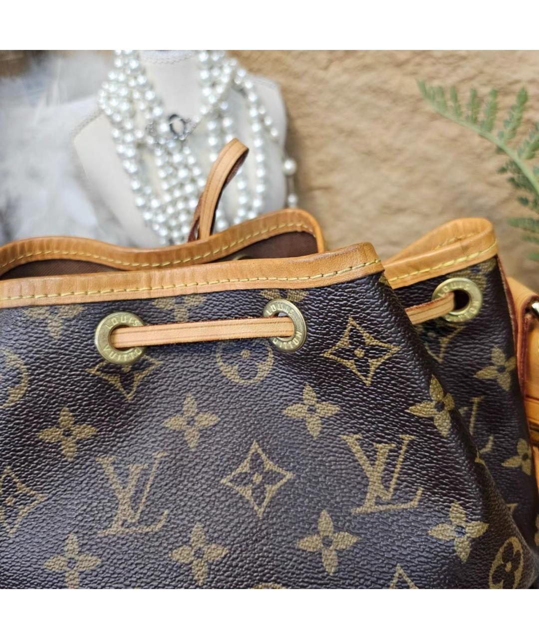 LOUIS VUITTON Коричневая кожаная сумка тоут, фото 4