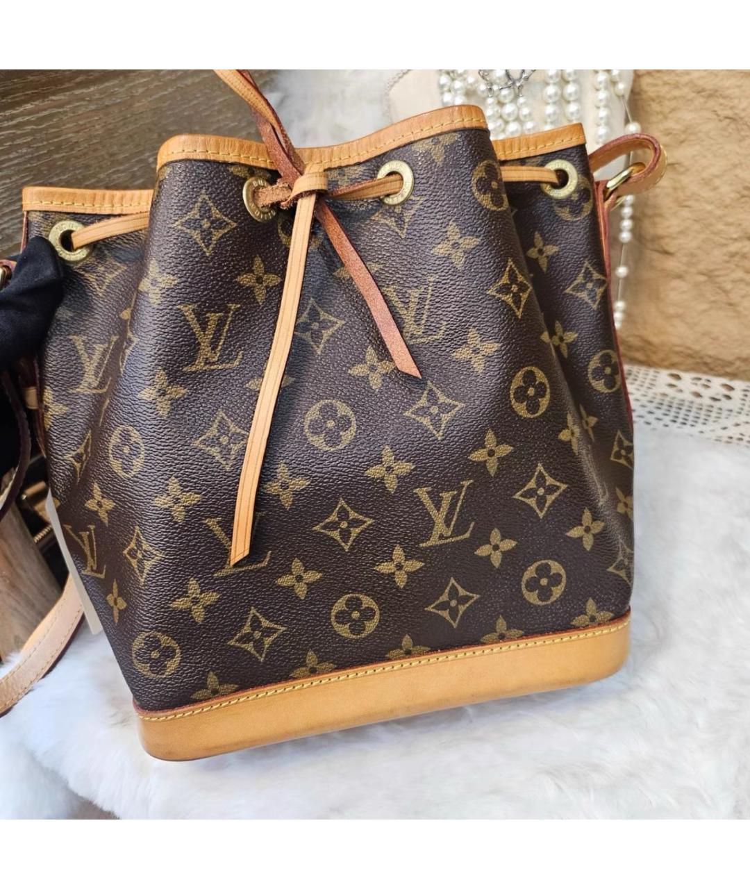LOUIS VUITTON Коричневая кожаная сумка тоут, фото 3