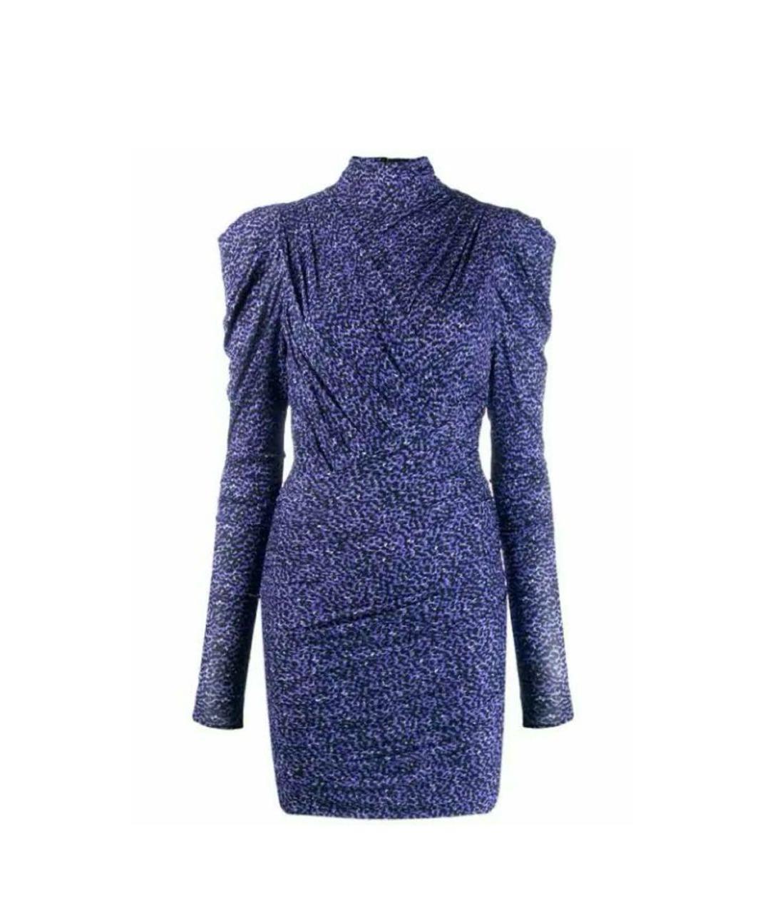 ISABEL MARANT Фиолетовое вискозное повседневное платье, фото 5