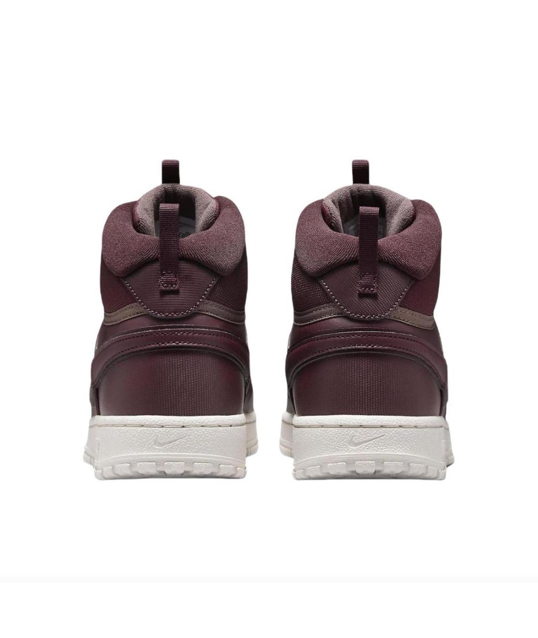 NIKE Бордовые высокие кроссовки / кеды, фото 4