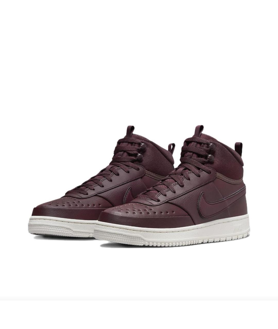 NIKE Бордовые высокие кроссовки / кеды, фото 2