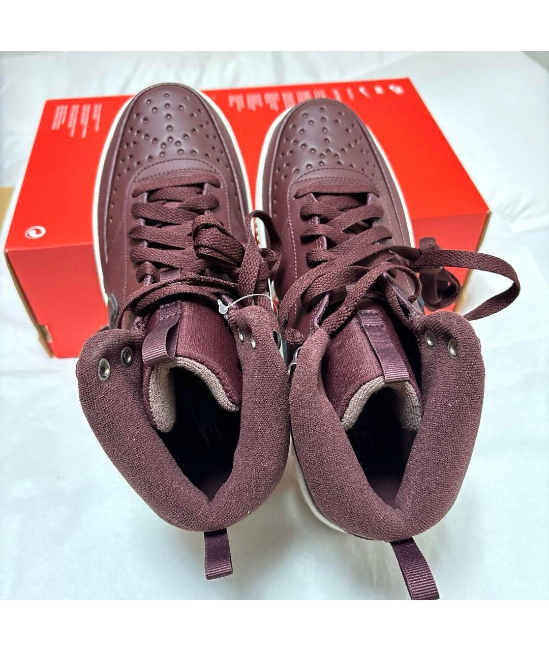 NIKE Бордовые высокие кроссовки / кеды, фото 6