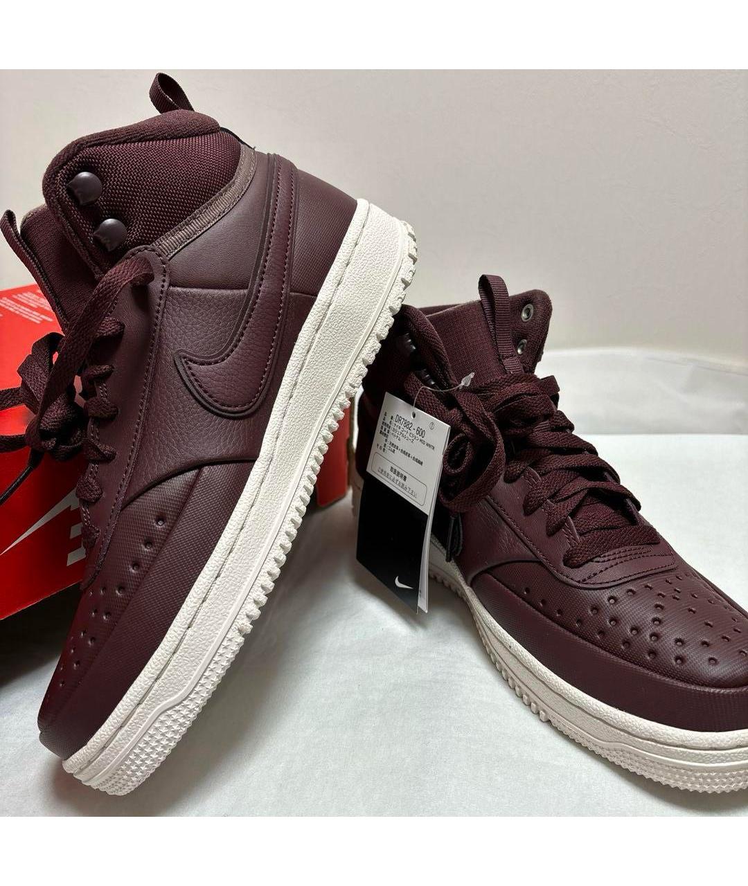 NIKE Бордовые высокие кроссовки / кеды, фото 5