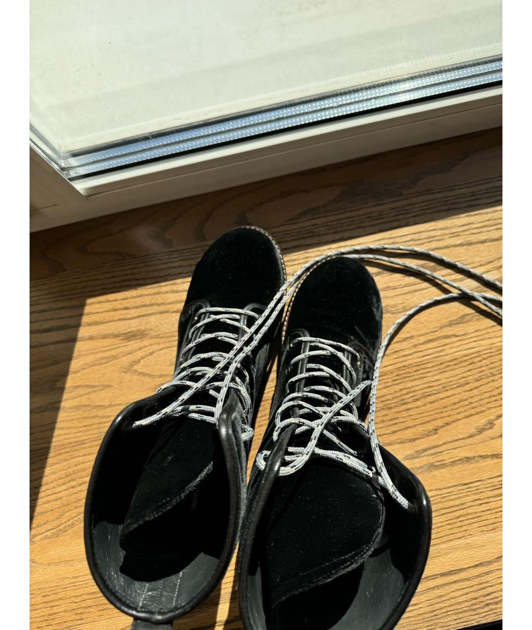 STUART WEITZMAN Черные бархатные ботинки, фото 2