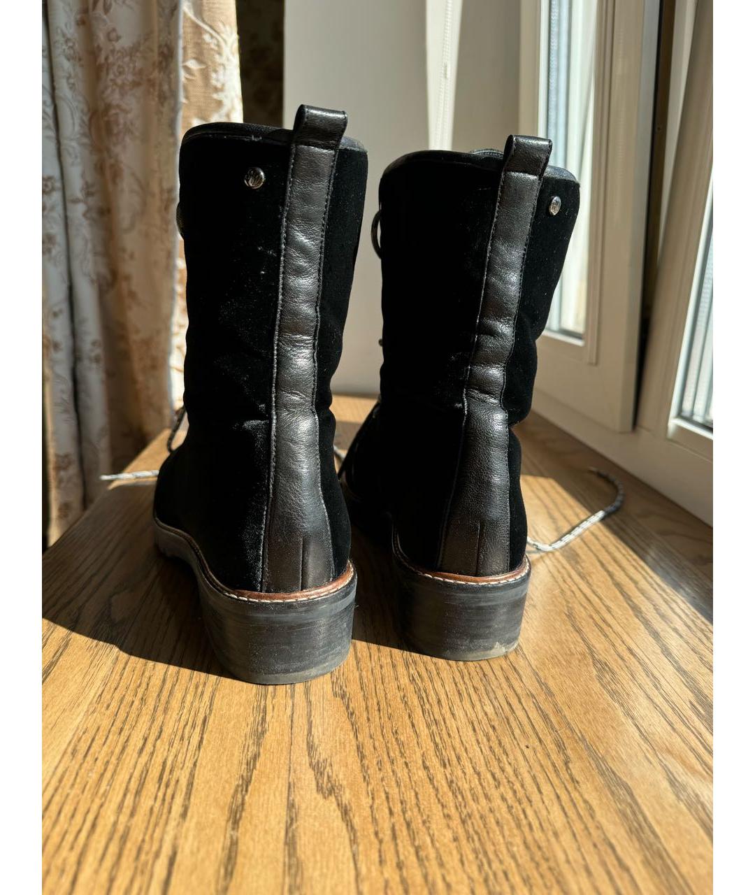 STUART WEITZMAN Черные бархатные ботинки, фото 4