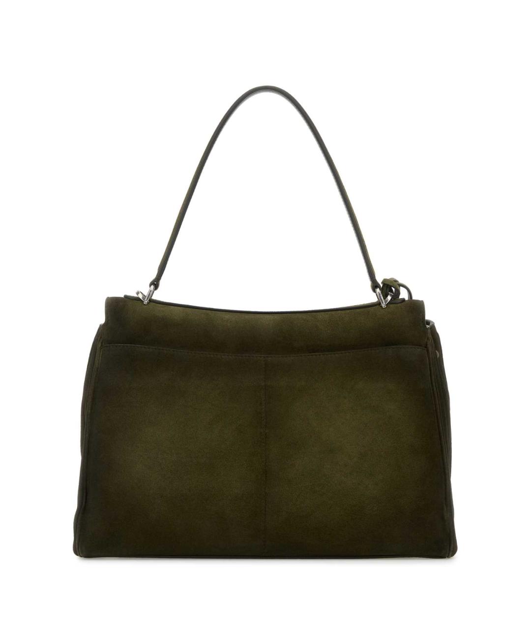 BALENCIAGA Зеленая замшевая сумка тоут, фото 3