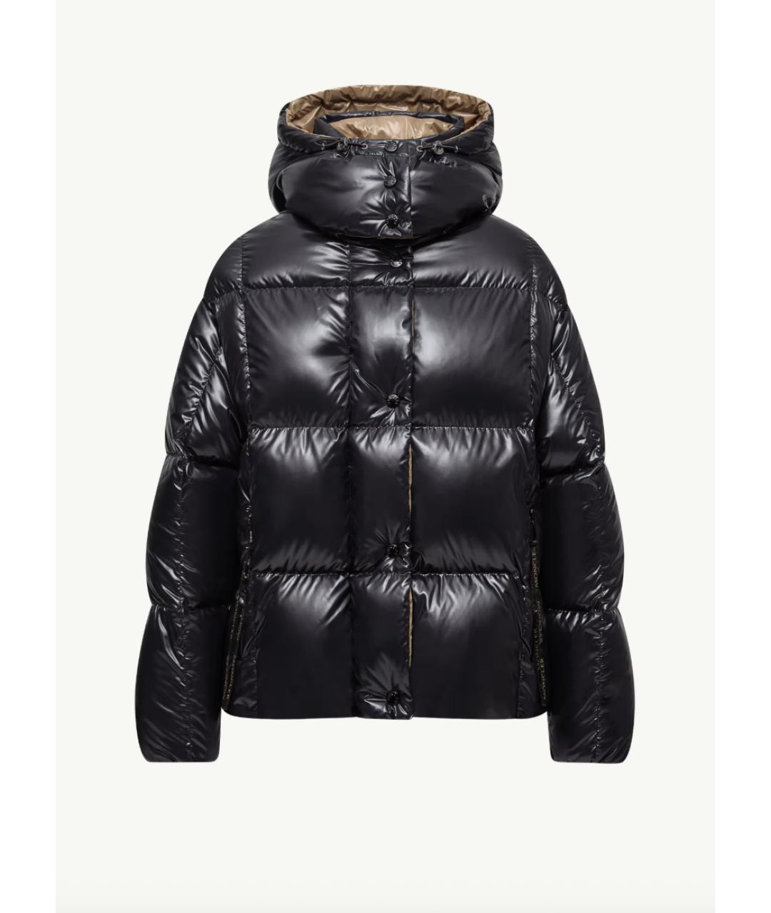 MONCLER Черный полиамидовый пуховик, фото 6