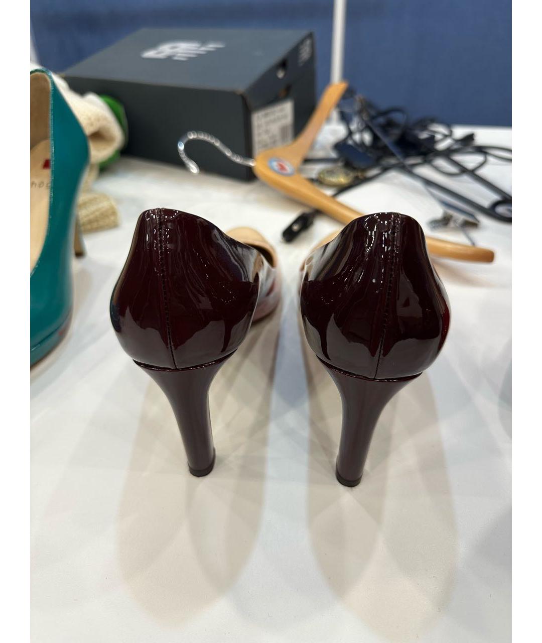 FERRAGAMO Фиолетовые туфли из лакированной кожи, фото 5
