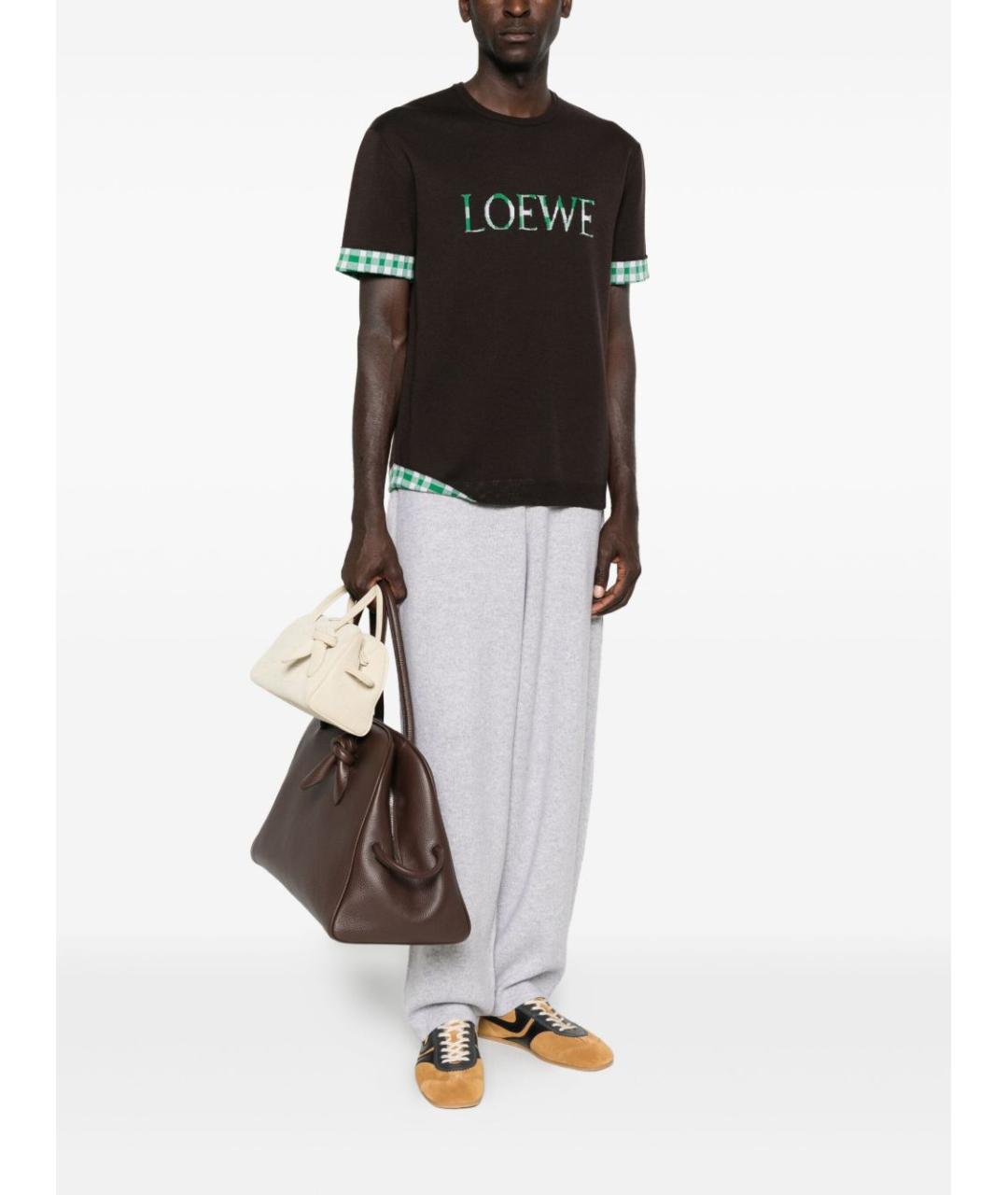 LOEWE Коричневая футболка, фото 2