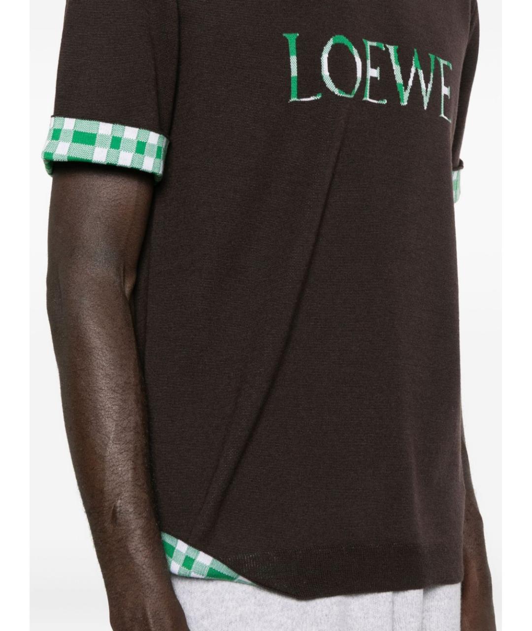 LOEWE Коричневая футболка, фото 4