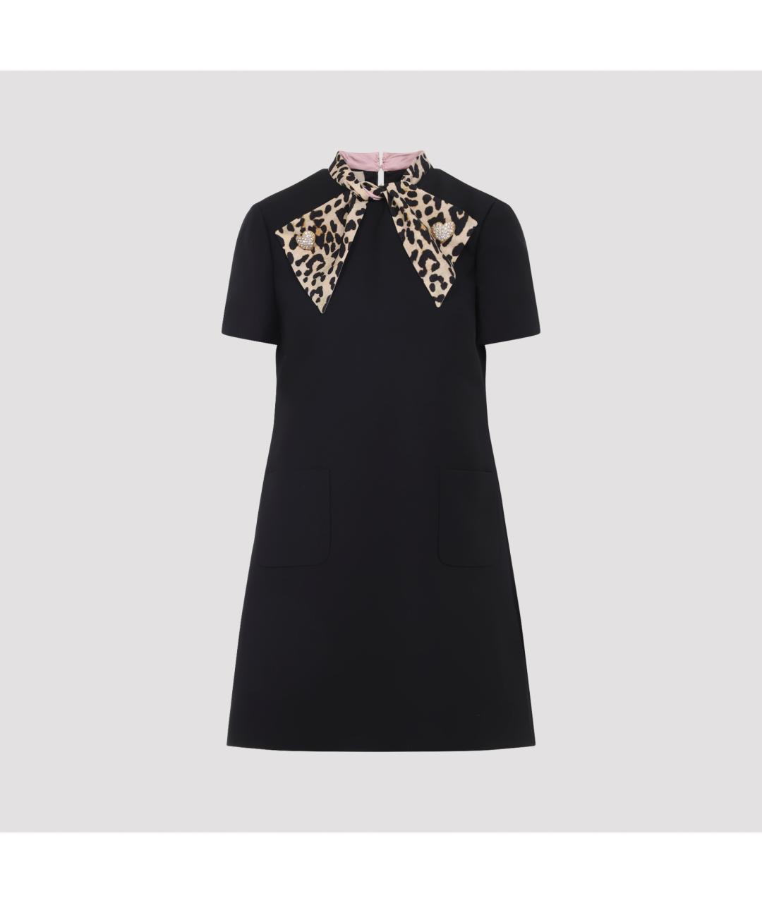 VALENTINO Черное шерстяное платье, фото 2
