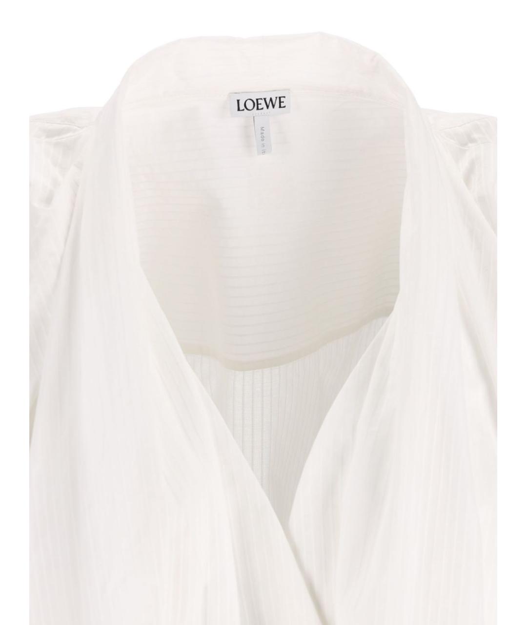 LOEWE Белое хлопковое повседневное платье, фото 4