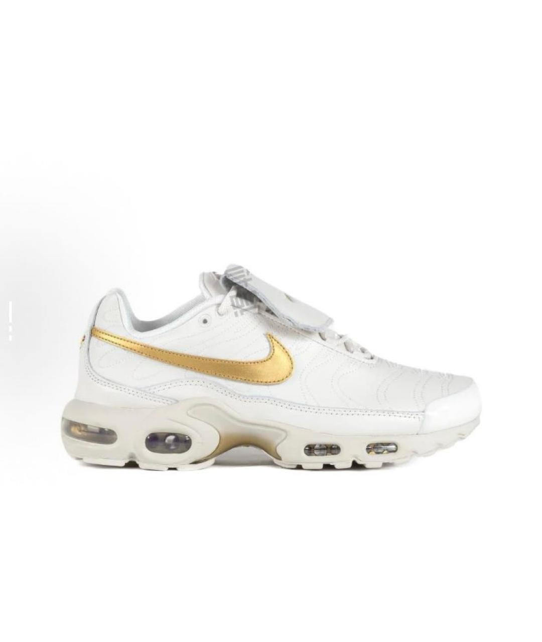 NIKE Бежевые кожаные кроссовки, фото 5