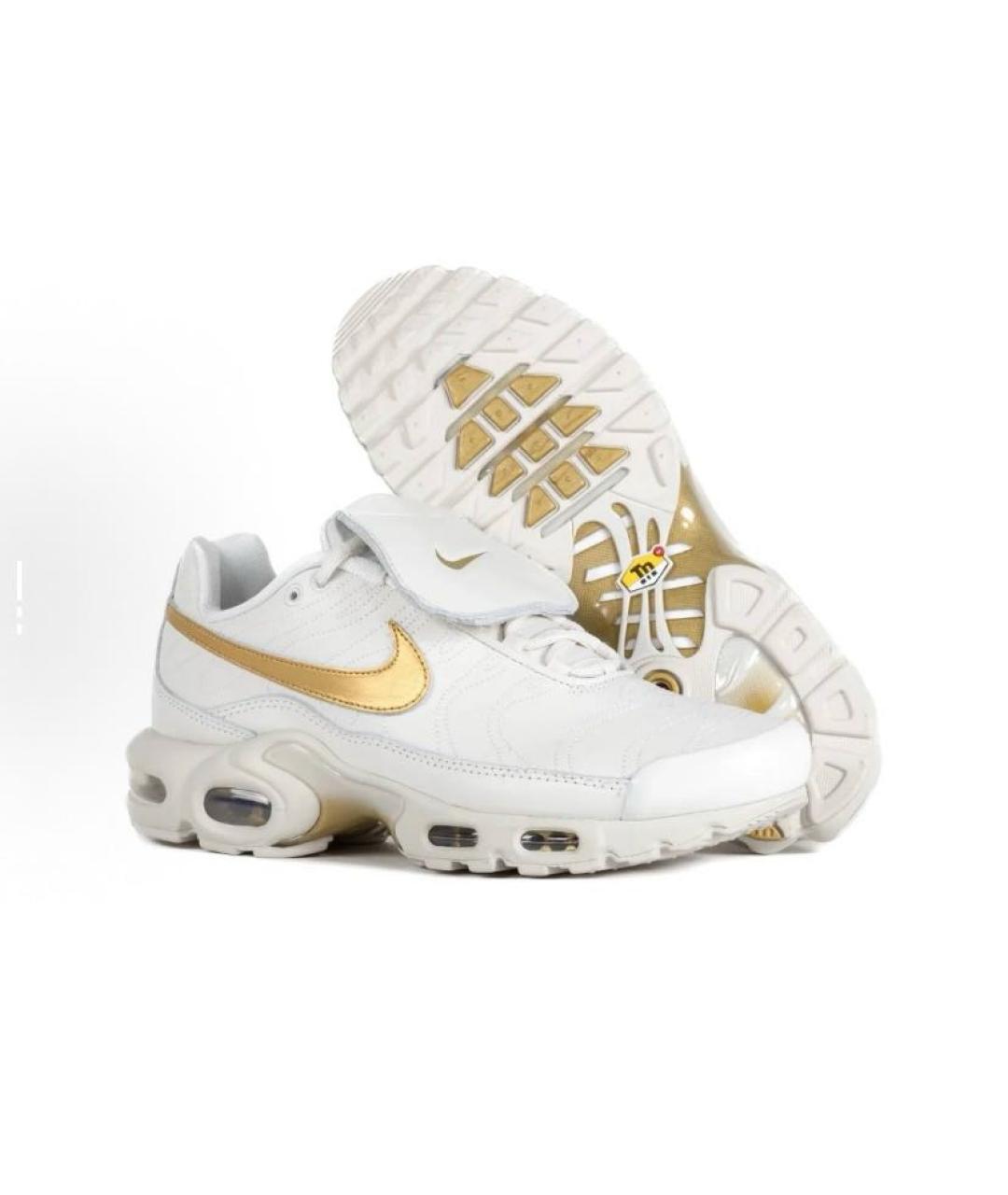 NIKE Бежевые кожаные кроссовки, фото 4