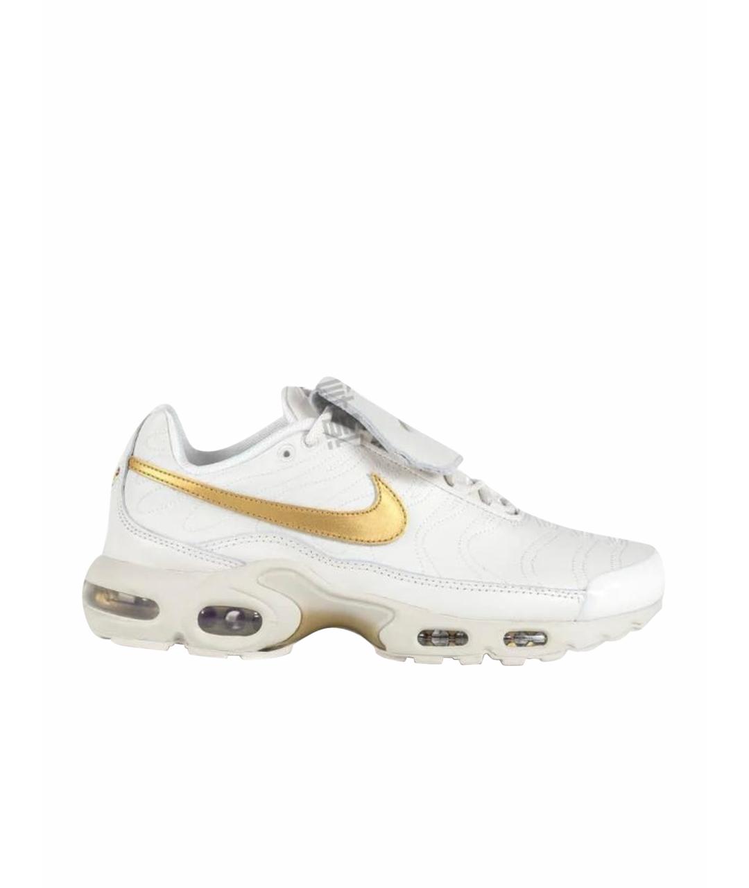 NIKE Бежевые кожаные кроссовки, фото 1