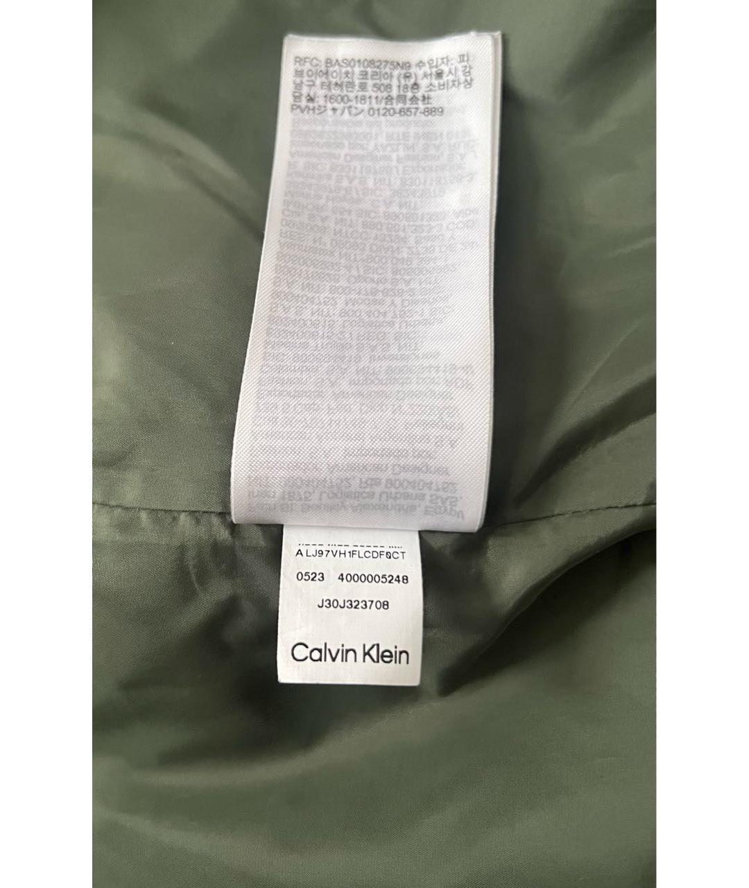 CALVIN KLEIN Зеленый пуховик, фото 4