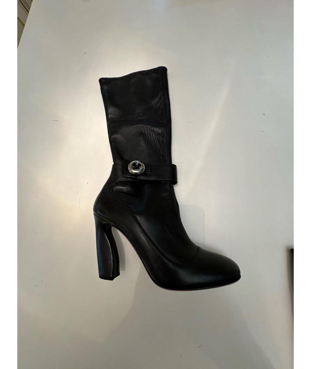 PRADA Черные кожаные полусапоги, фото 6