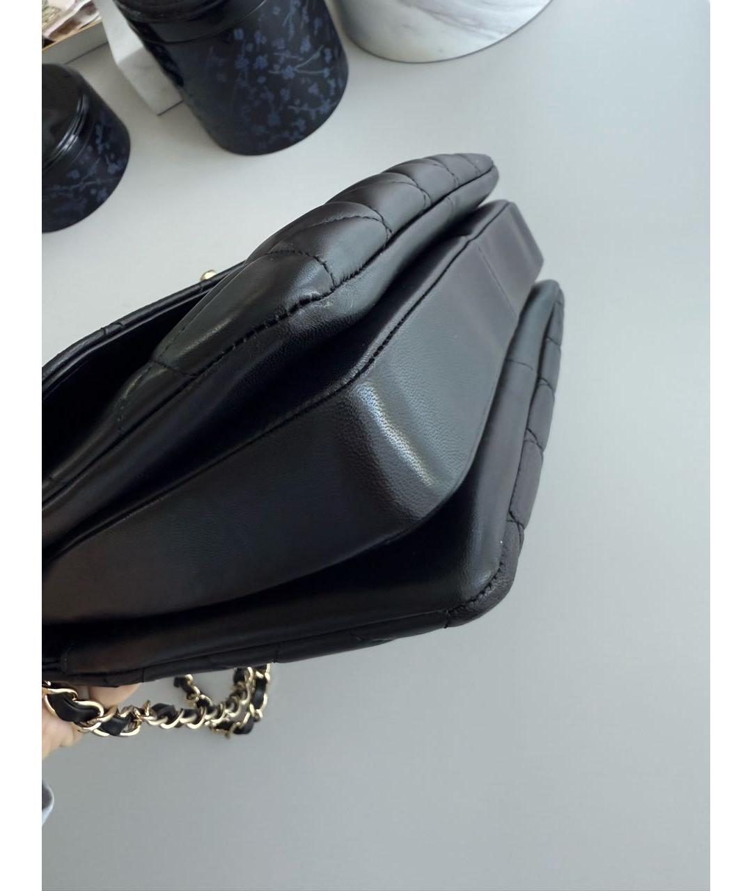 CHANEL Черная кожаная сумка через плечо, фото 6