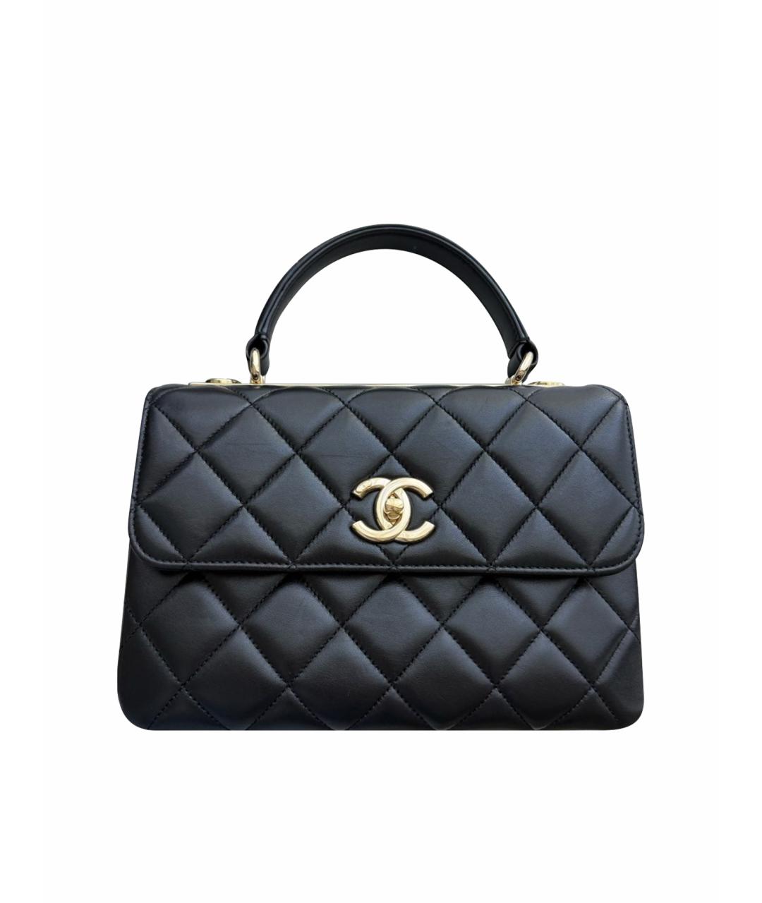 CHANEL Черная кожаная сумка через плечо, фото 1