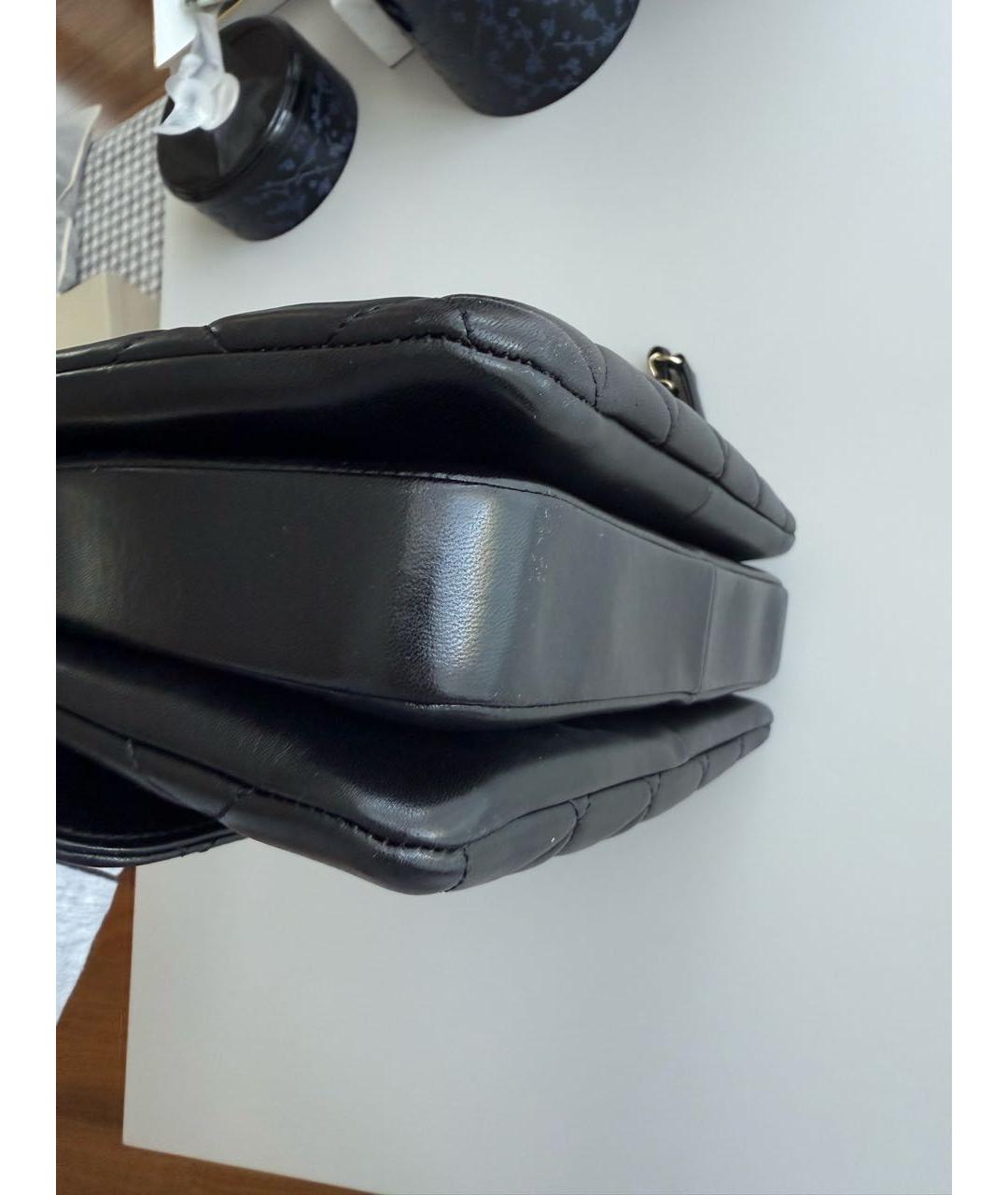 CHANEL Черная кожаная сумка через плечо, фото 5