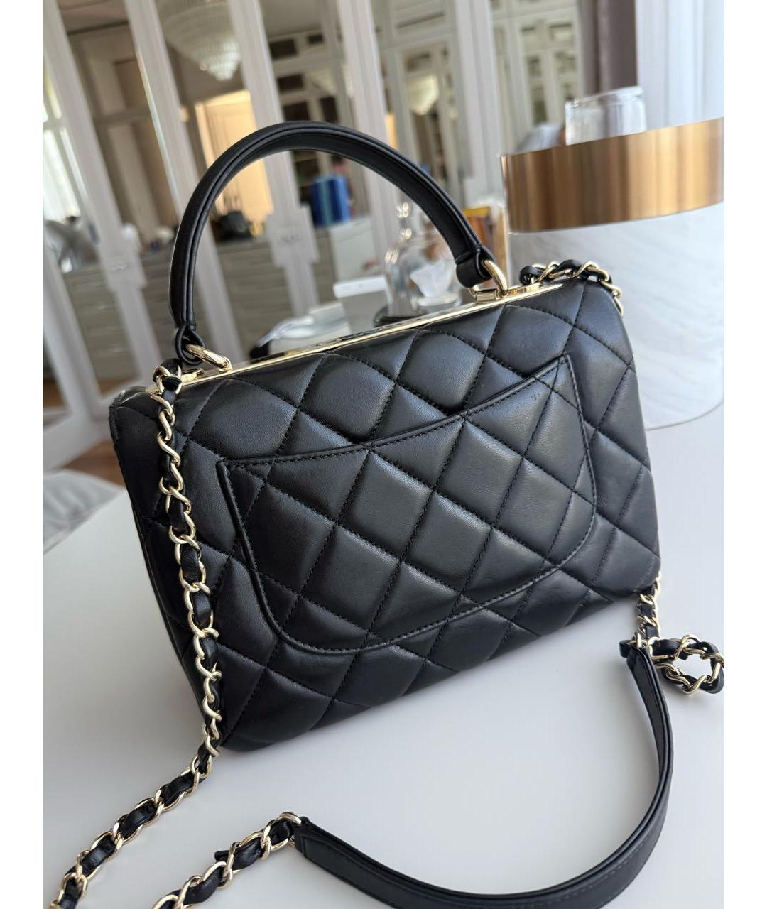 CHANEL Черная кожаная сумка через плечо, фото 3