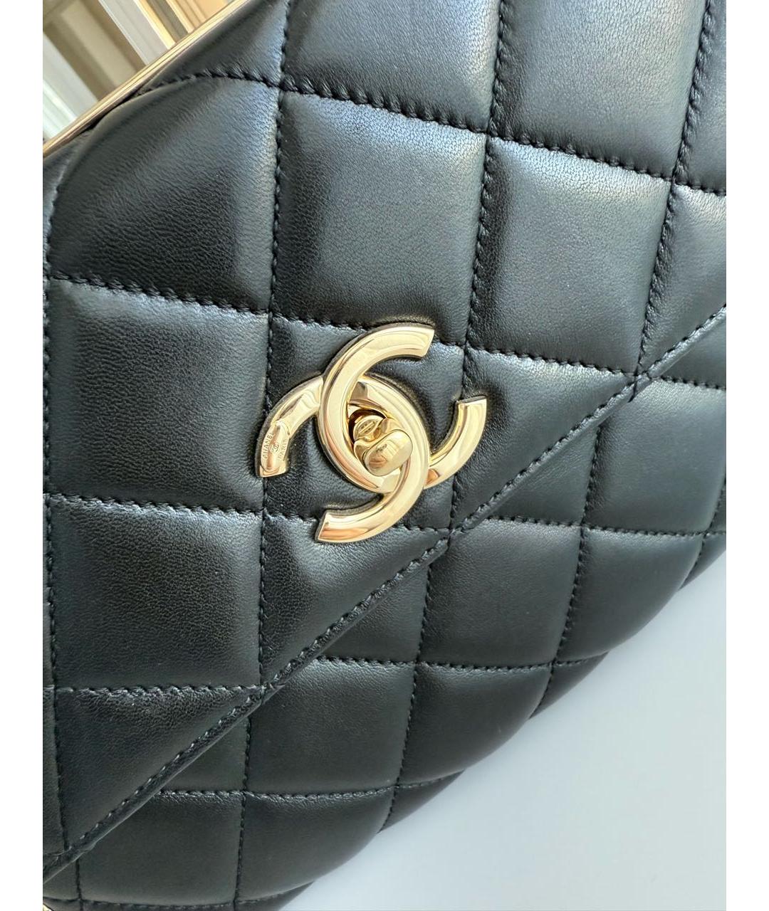 CHANEL Черная кожаная сумка через плечо, фото 7