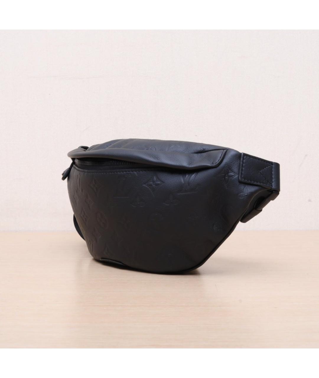 LOUIS VUITTON Черная кожаная поясная сумка, фото 4