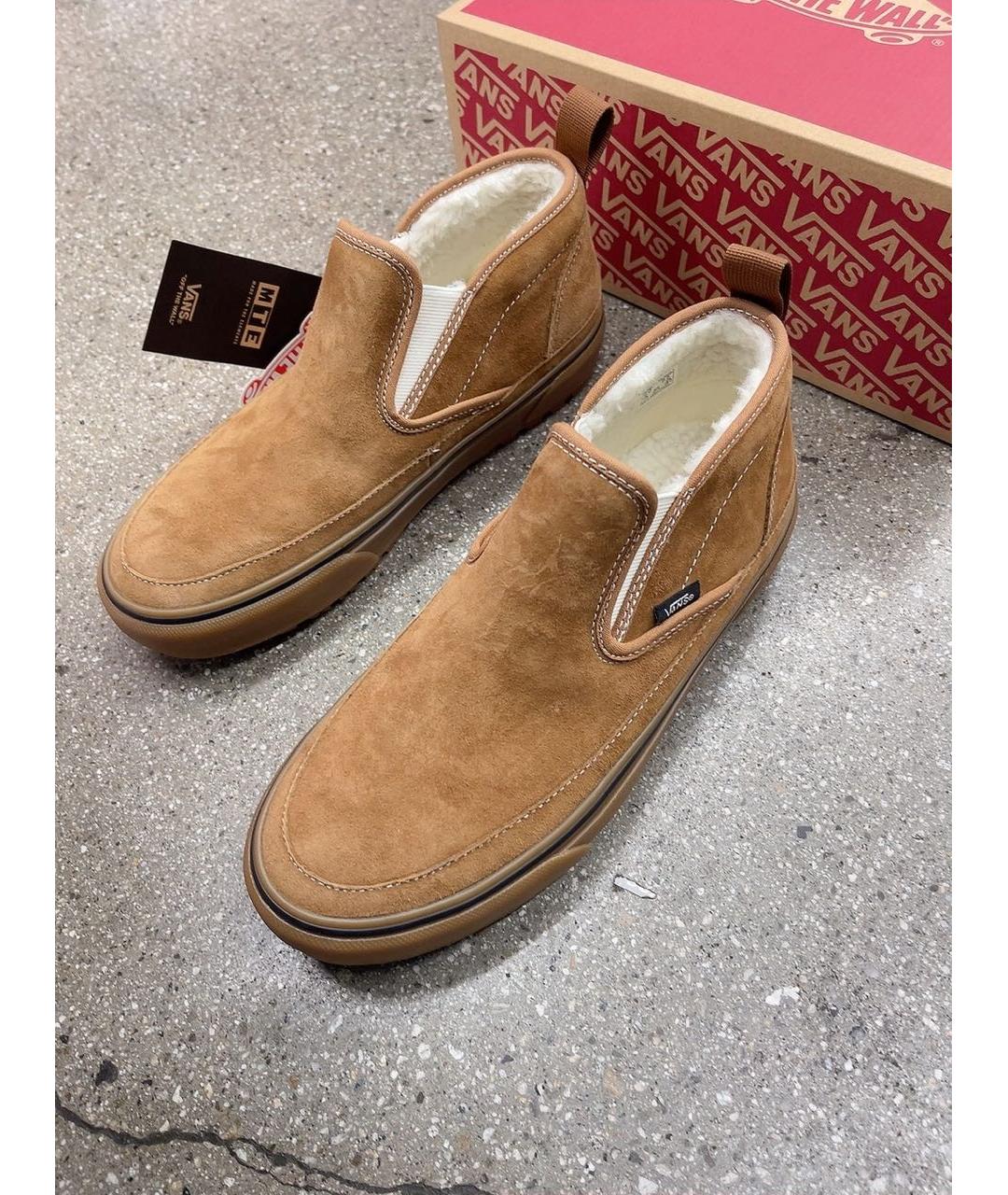 VANS Горчичные замшевые высокие кроссовки / кеды, фото 5