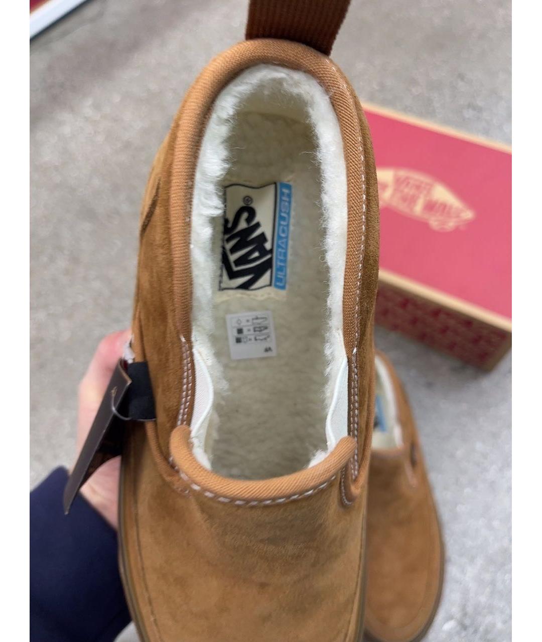 VANS Горчичные замшевые высокие кроссовки / кеды, фото 6