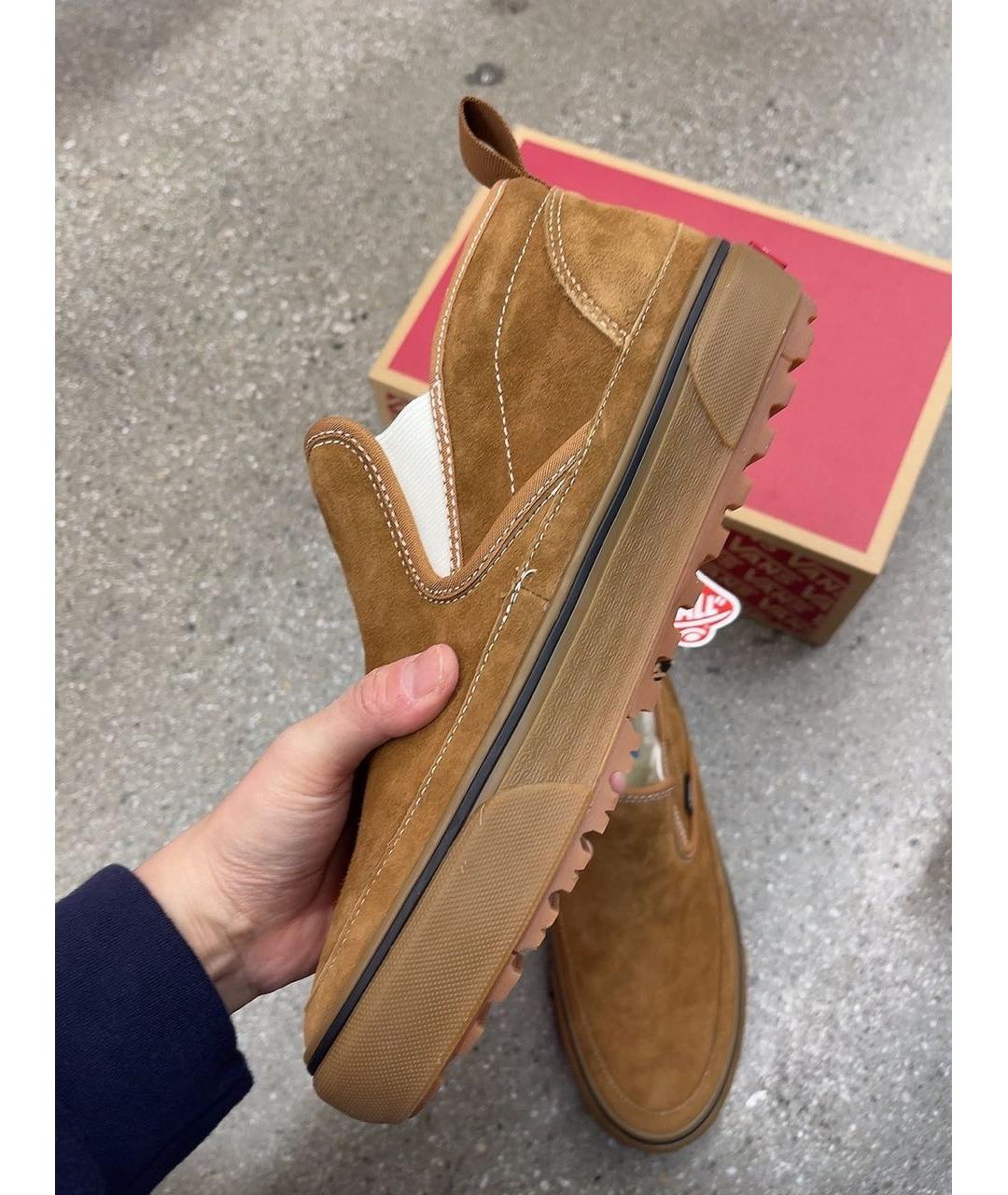 VANS Горчичные замшевые высокие кроссовки / кеды, фото 7