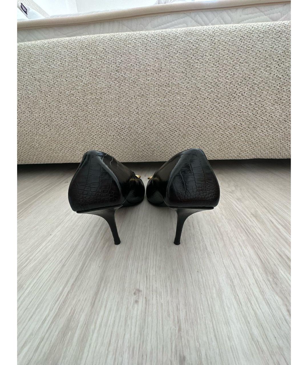 BALENCIAGA Черные кожаные туфли, фото 4