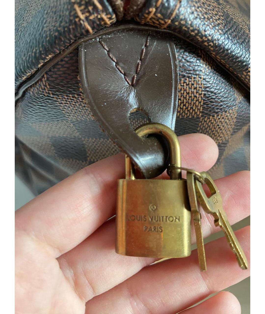 LOUIS VUITTON Коричневая сумка с короткими ручками, фото 6