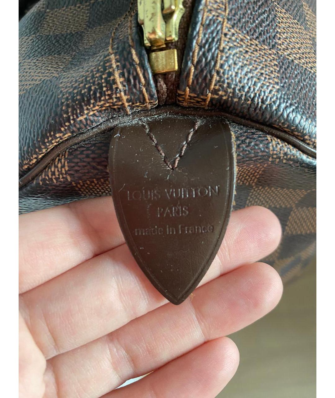 LOUIS VUITTON Коричневая сумка с короткими ручками, фото 5