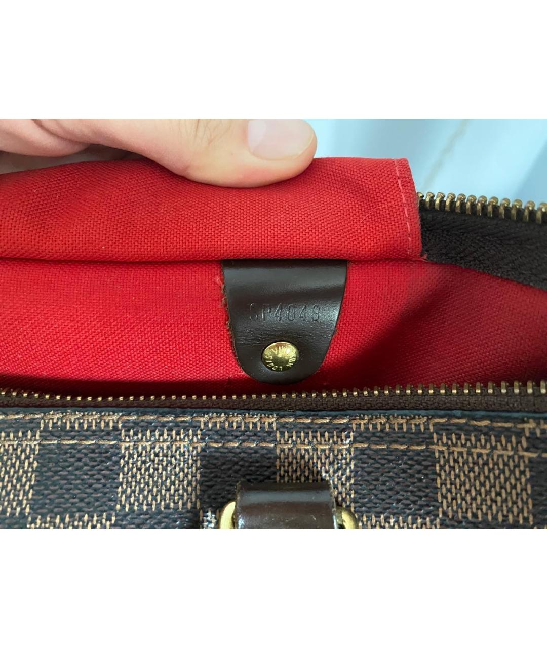 LOUIS VUITTON Коричневая сумка с короткими ручками, фото 7