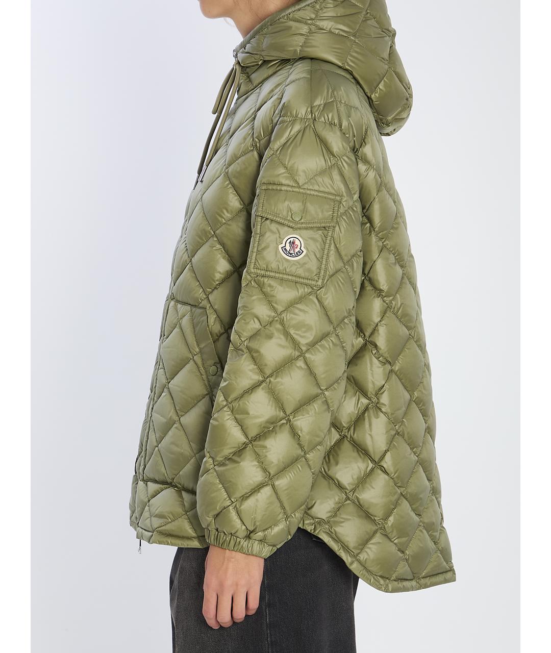 MONCLER Зеленая полиамидовая куртка, фото 2