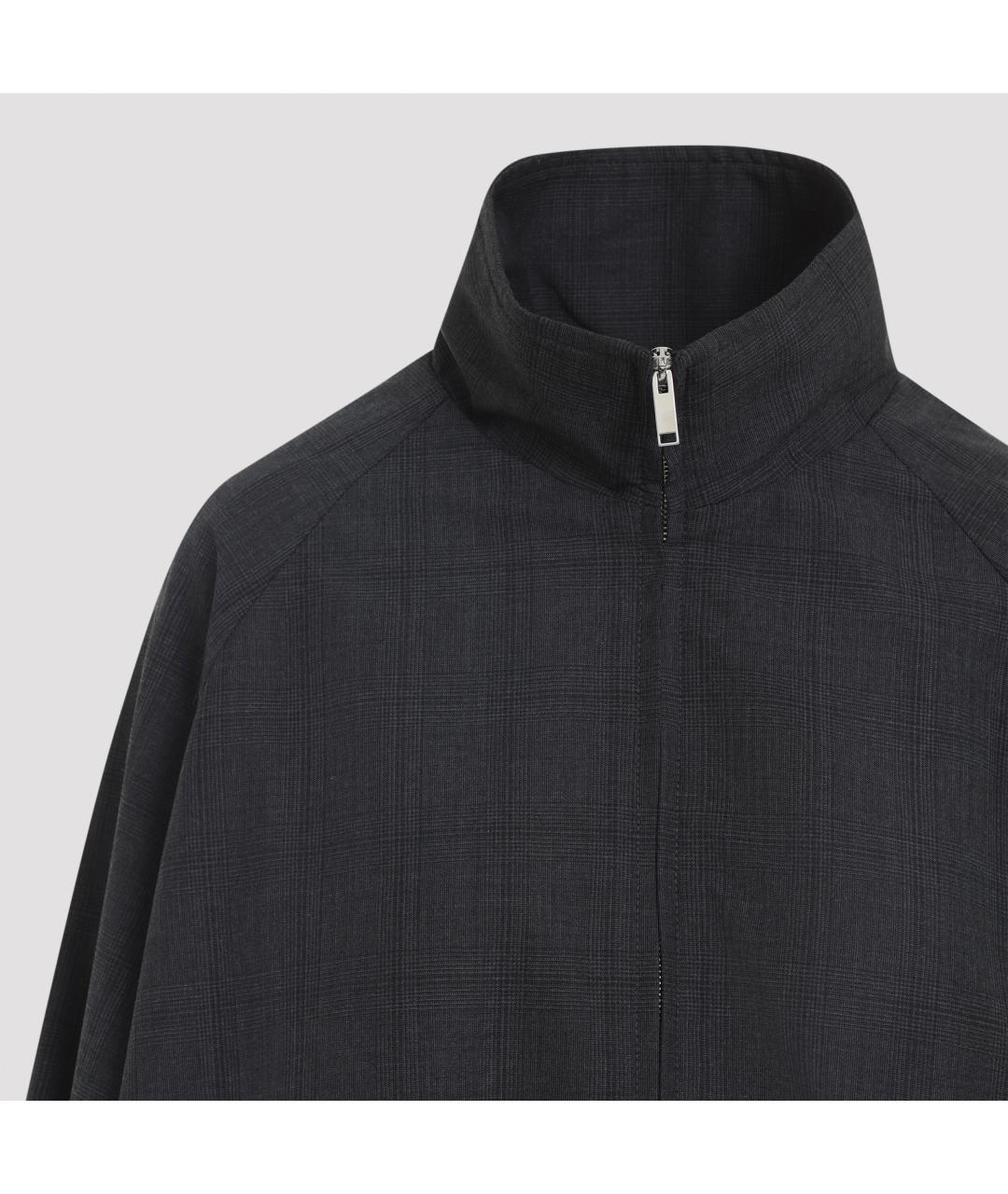THE FRANKIE SHOP Антрацитовая полиэстеровая куртка, фото 5