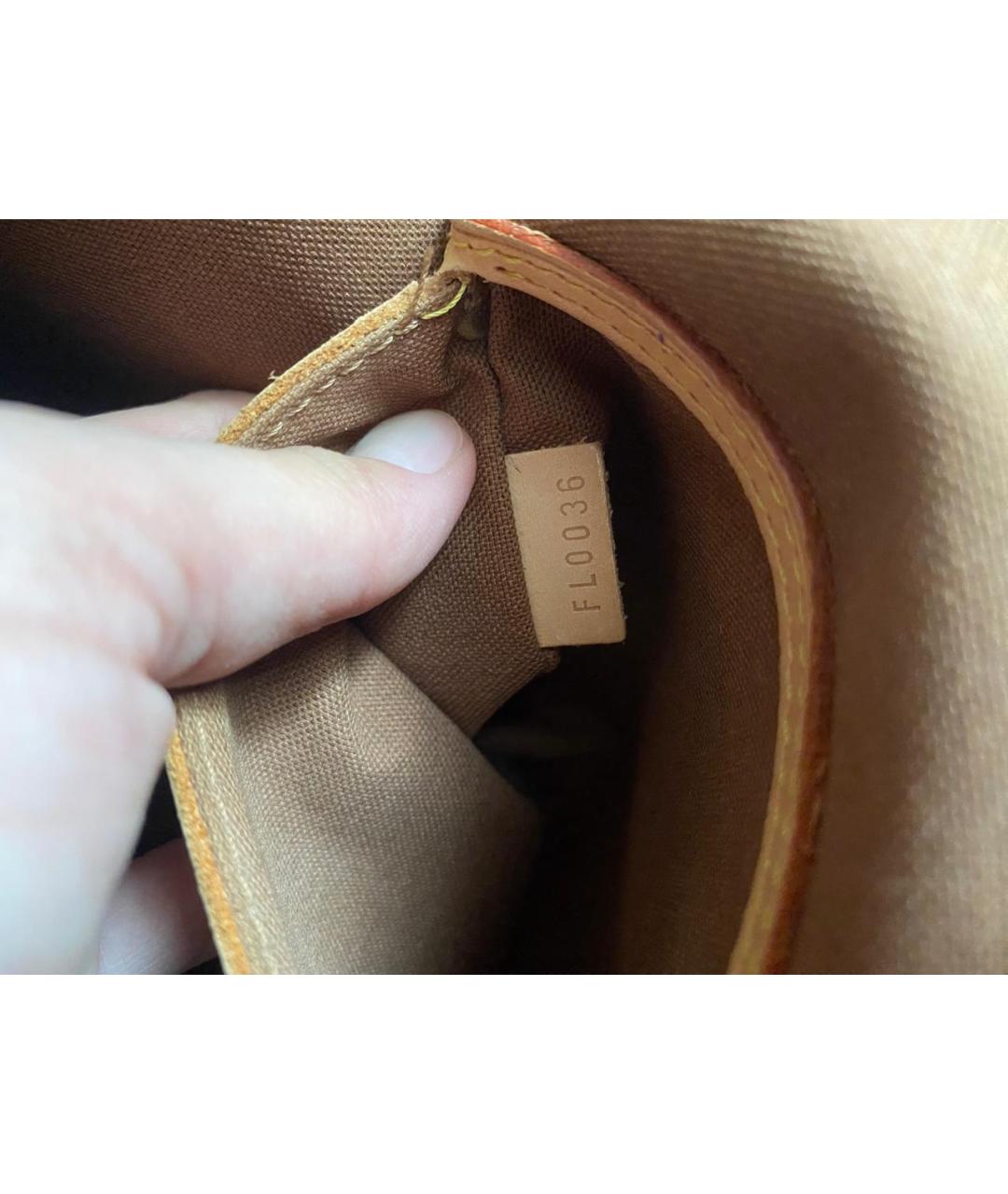 LOUIS VUITTON Коричневая сумка с короткими ручками, фото 7