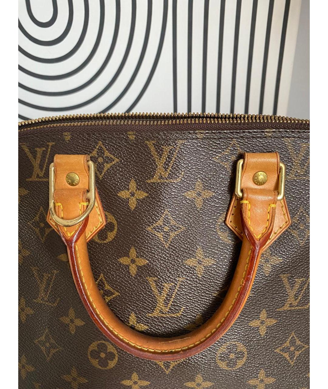 LOUIS VUITTON Коричневая сумка с короткими ручками, фото 5