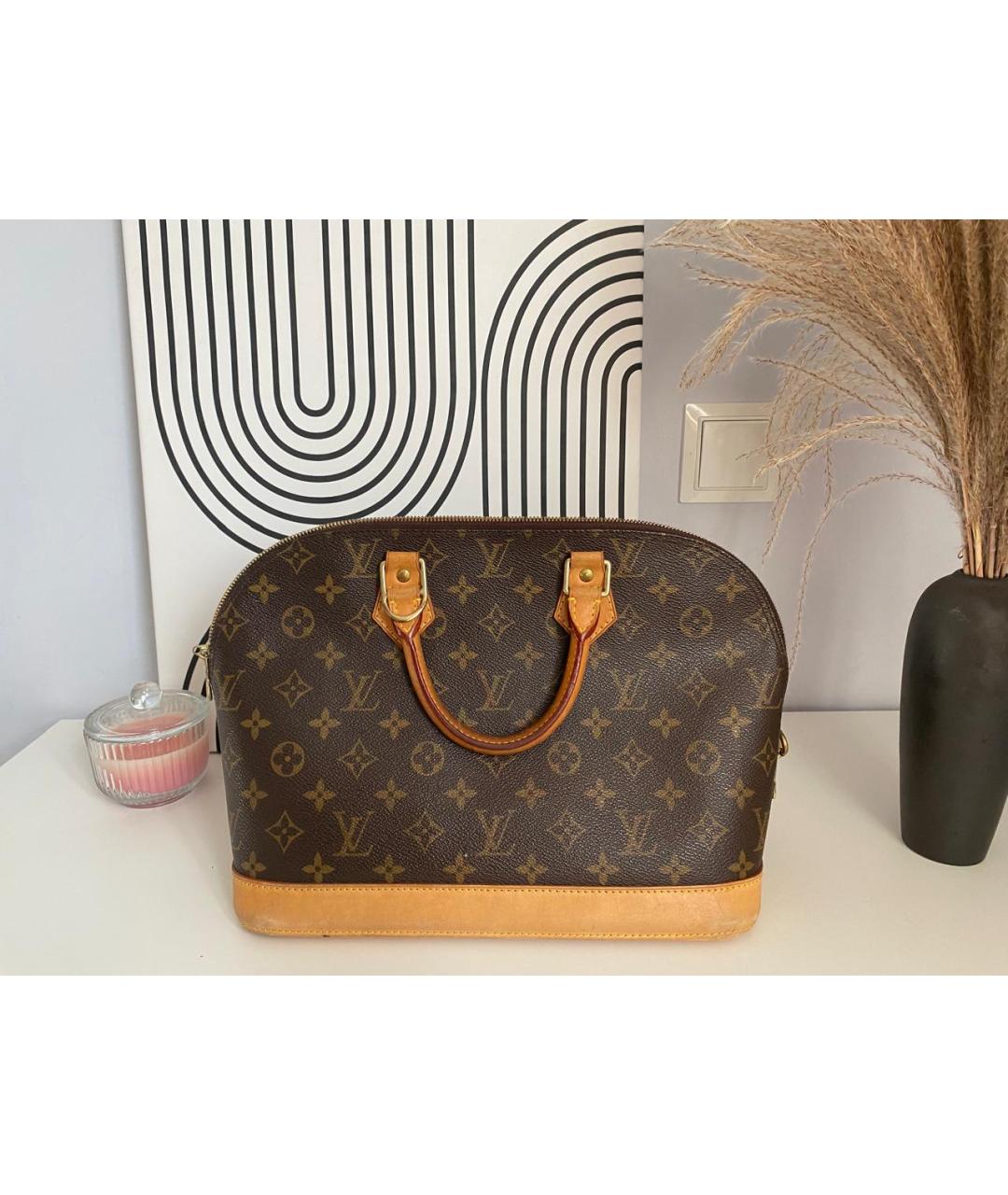 LOUIS VUITTON Коричневая сумка с короткими ручками, фото 8