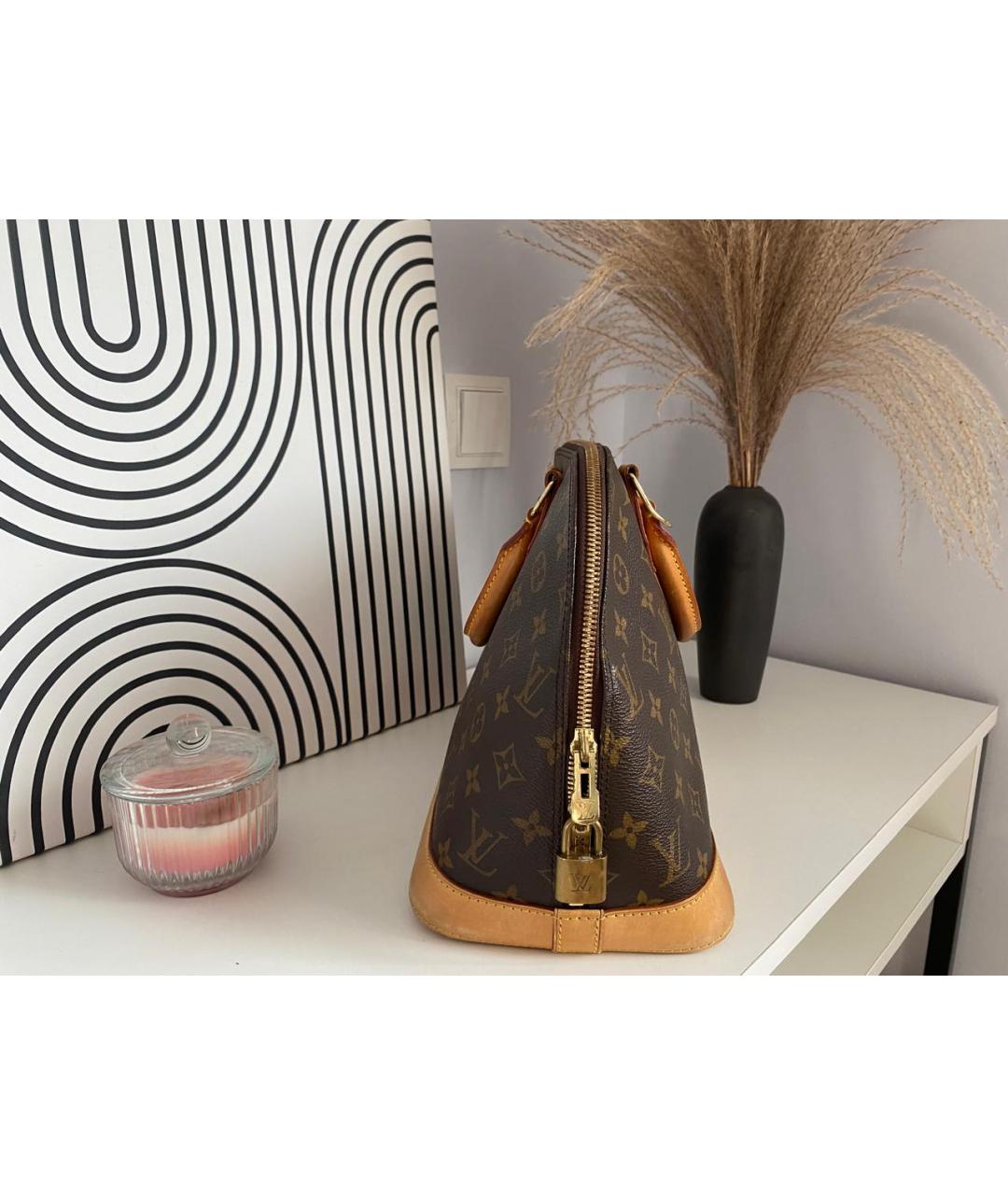 LOUIS VUITTON Коричневая сумка с короткими ручками, фото 2