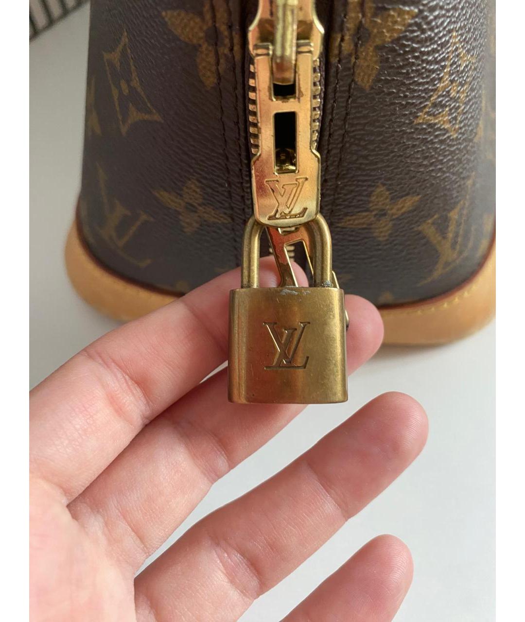 LOUIS VUITTON Коричневая сумка с короткими ручками, фото 6