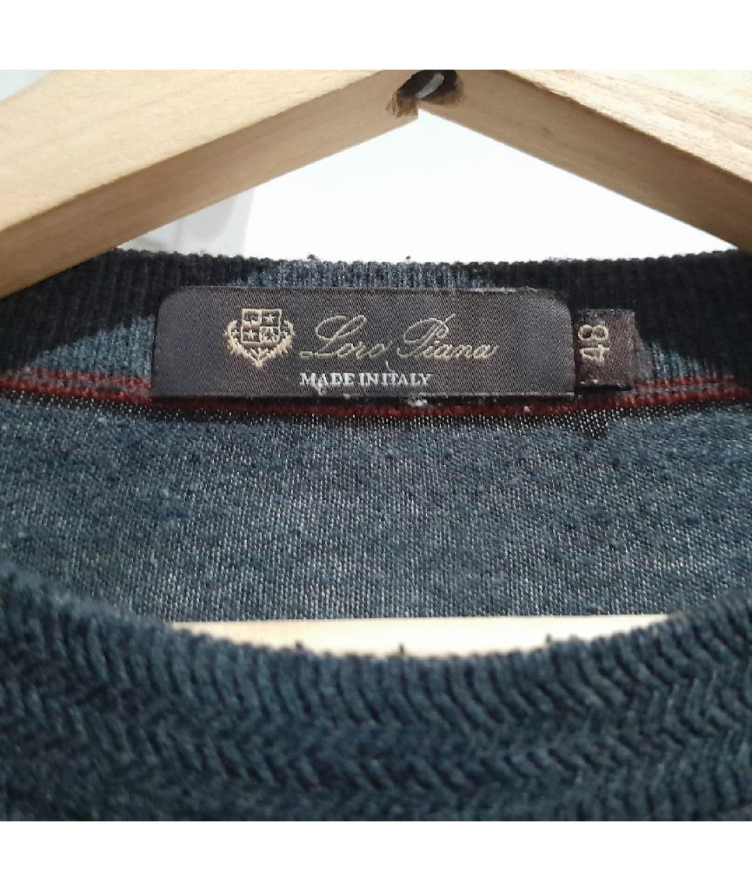 LORO PIANA Антрацитовый вискозный джемпер / свитер, фото 3