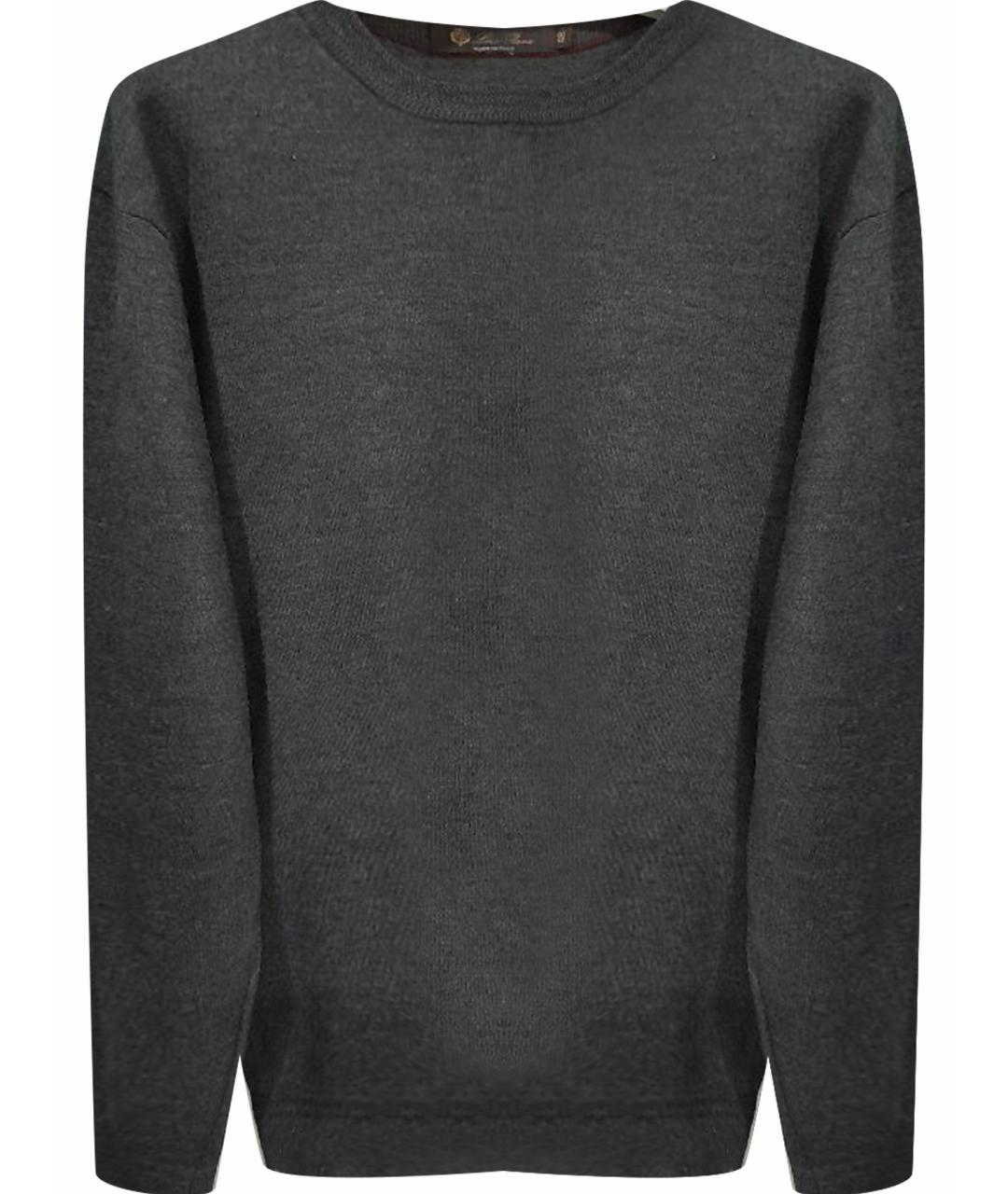 LORO PIANA Антрацитовый вискозный джемпер / свитер, фото 1