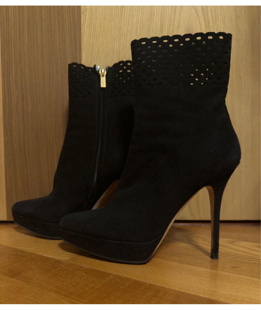 SAINT LAURENT Черные замшевые ботильоны, фото 9