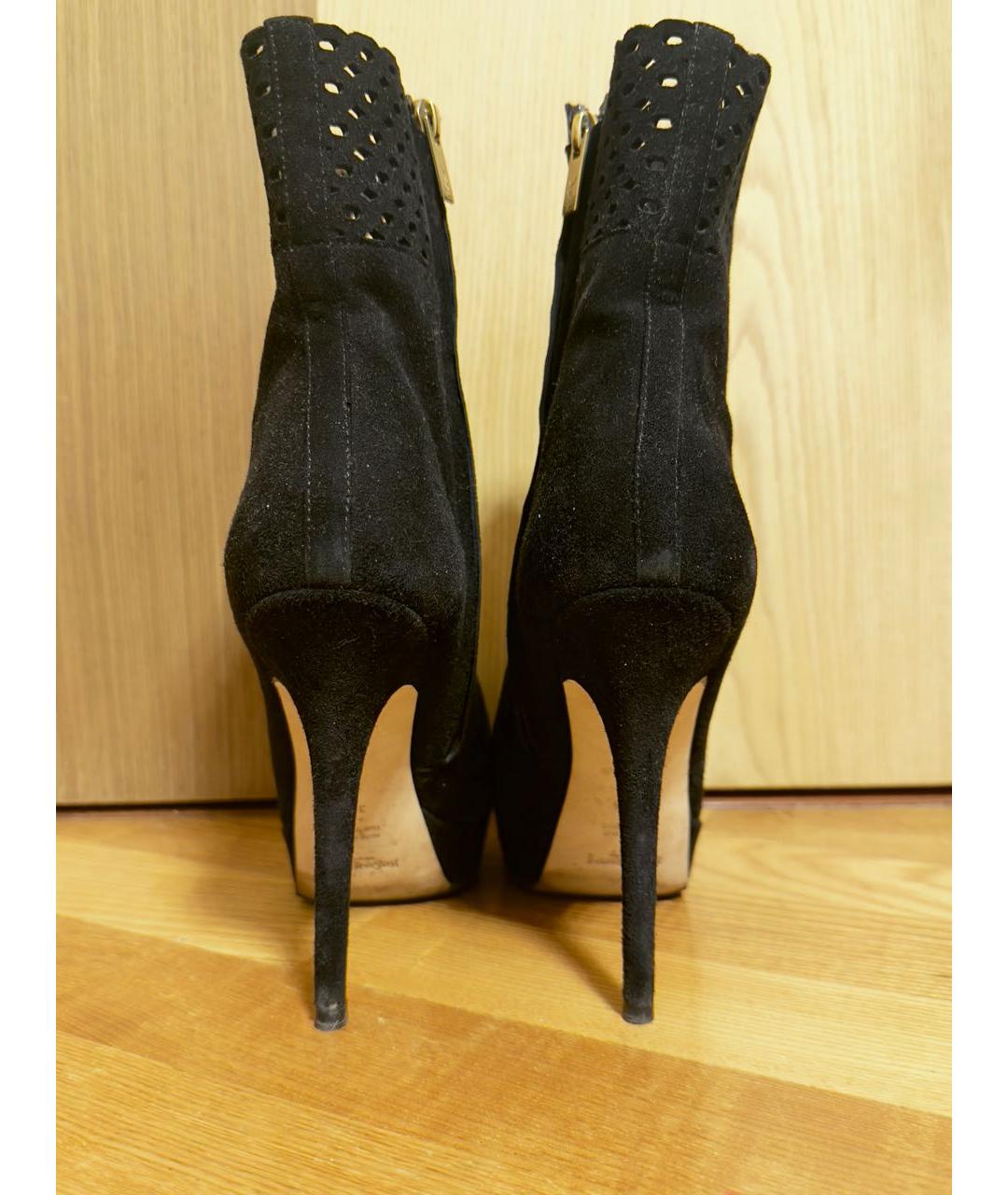 SAINT LAURENT Черные замшевые ботильоны, фото 5