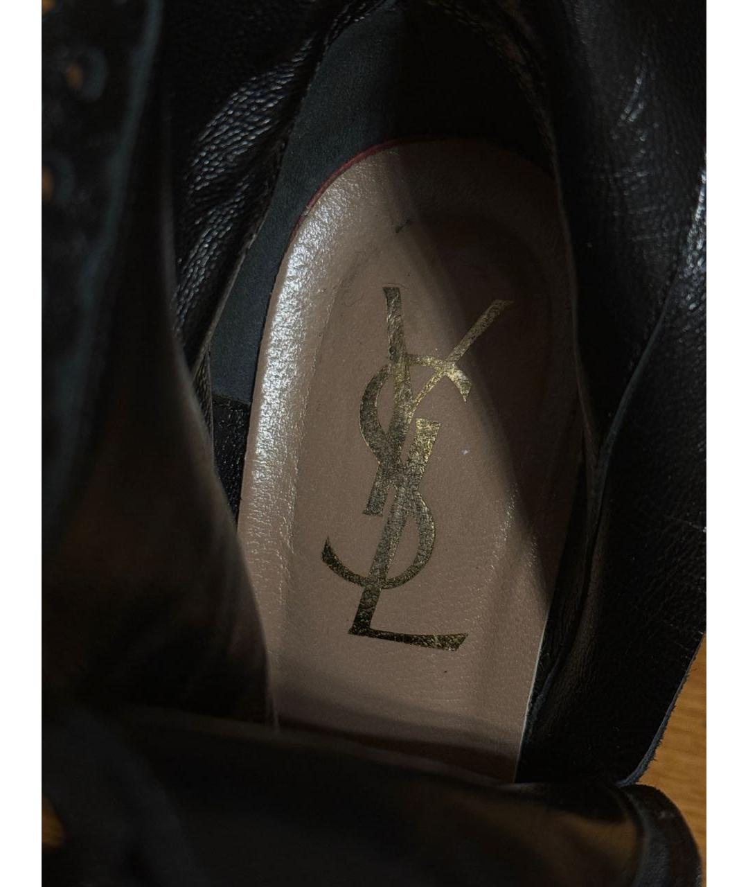 SAINT LAURENT Черные замшевые ботильоны, фото 4