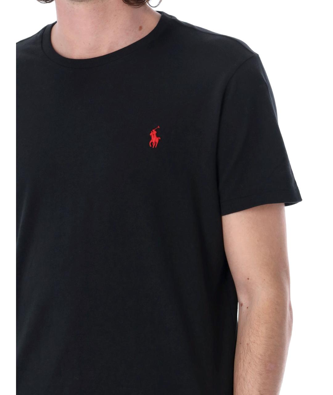 POLO RALPH LAUREN Черная хлопковая футболка, фото 3