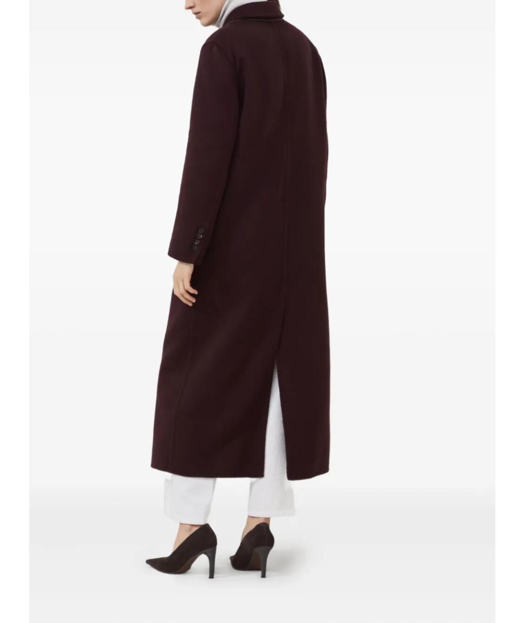 BRUNELLO CUCINELLI Бордовое шерстяное пальто, фото 2