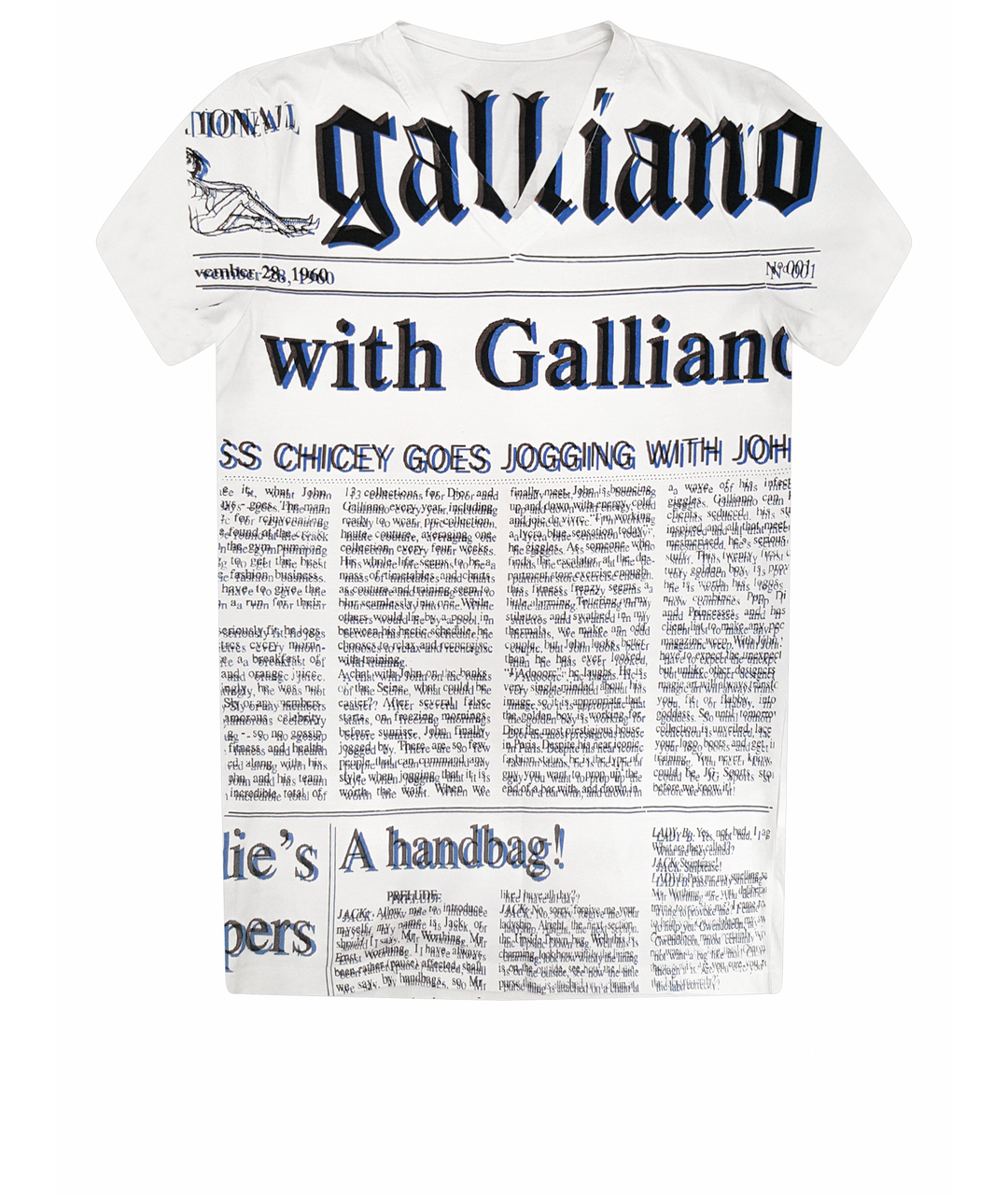 JOHN GALLIANO Белая хлопковая футболка, фото 1